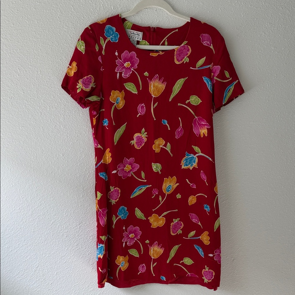 Talbots Red Floral Dress